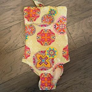 Ondademar Medallion Strapless Swimsuit